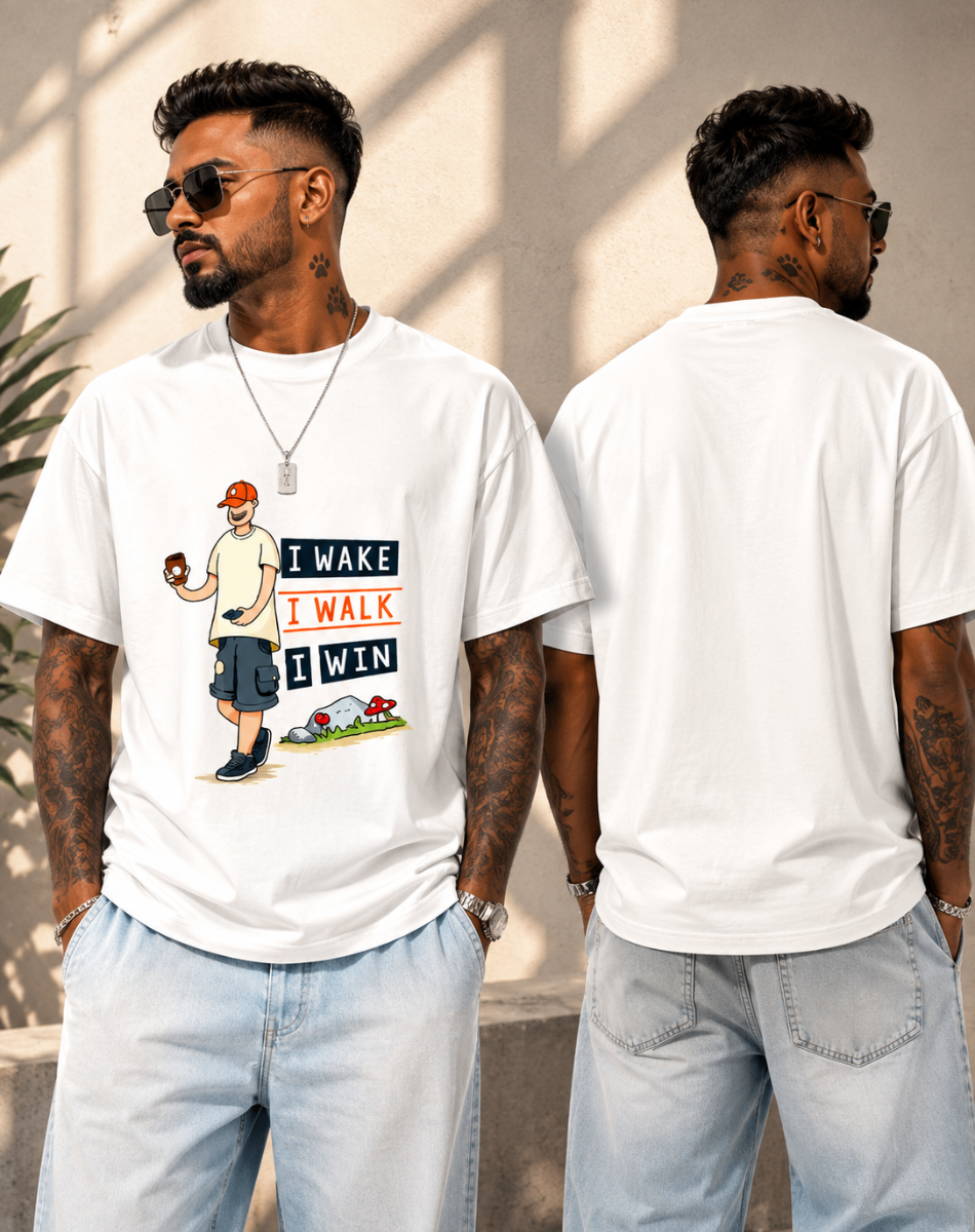 Men  i wake i walk i win Oversized T-Shirt