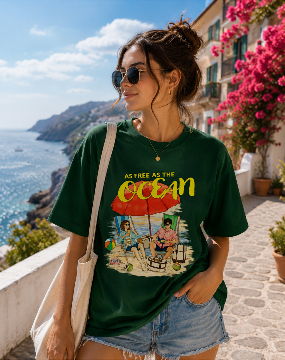 Women Ocean Terry Oversized Tee