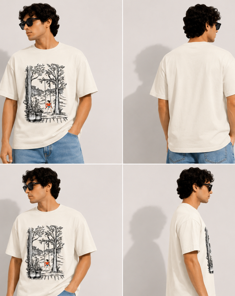 Men sketch print T-Shirt