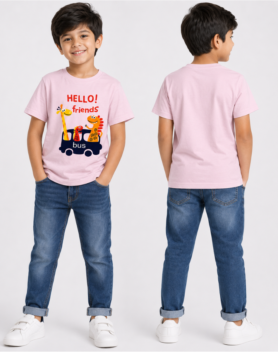 Boy's hello friends bus T-Shirt