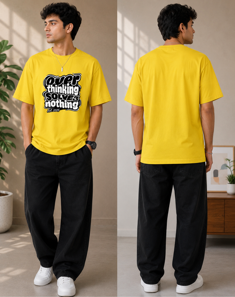 Men over thinking solve nothing T-Shirt