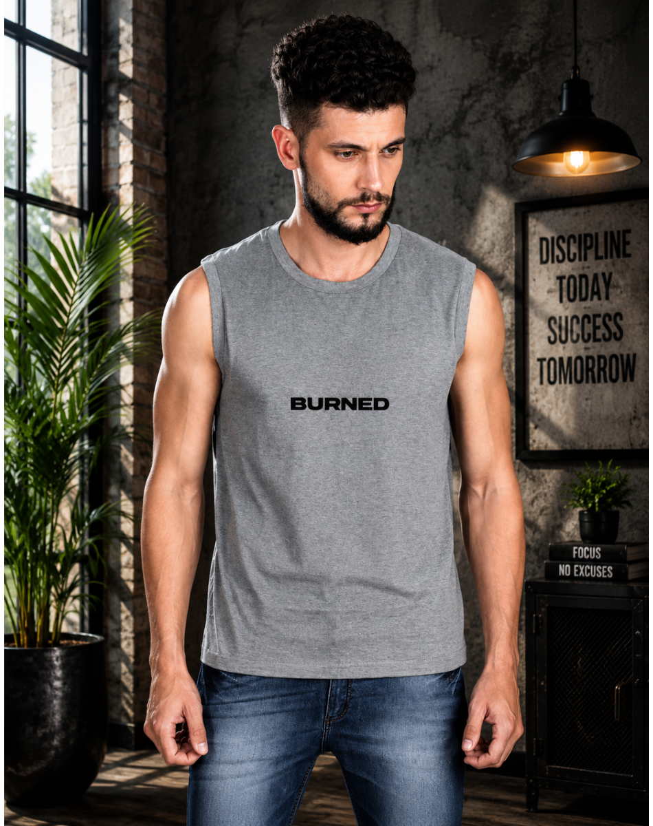 Men's Burned Sleeveless T-Shirt