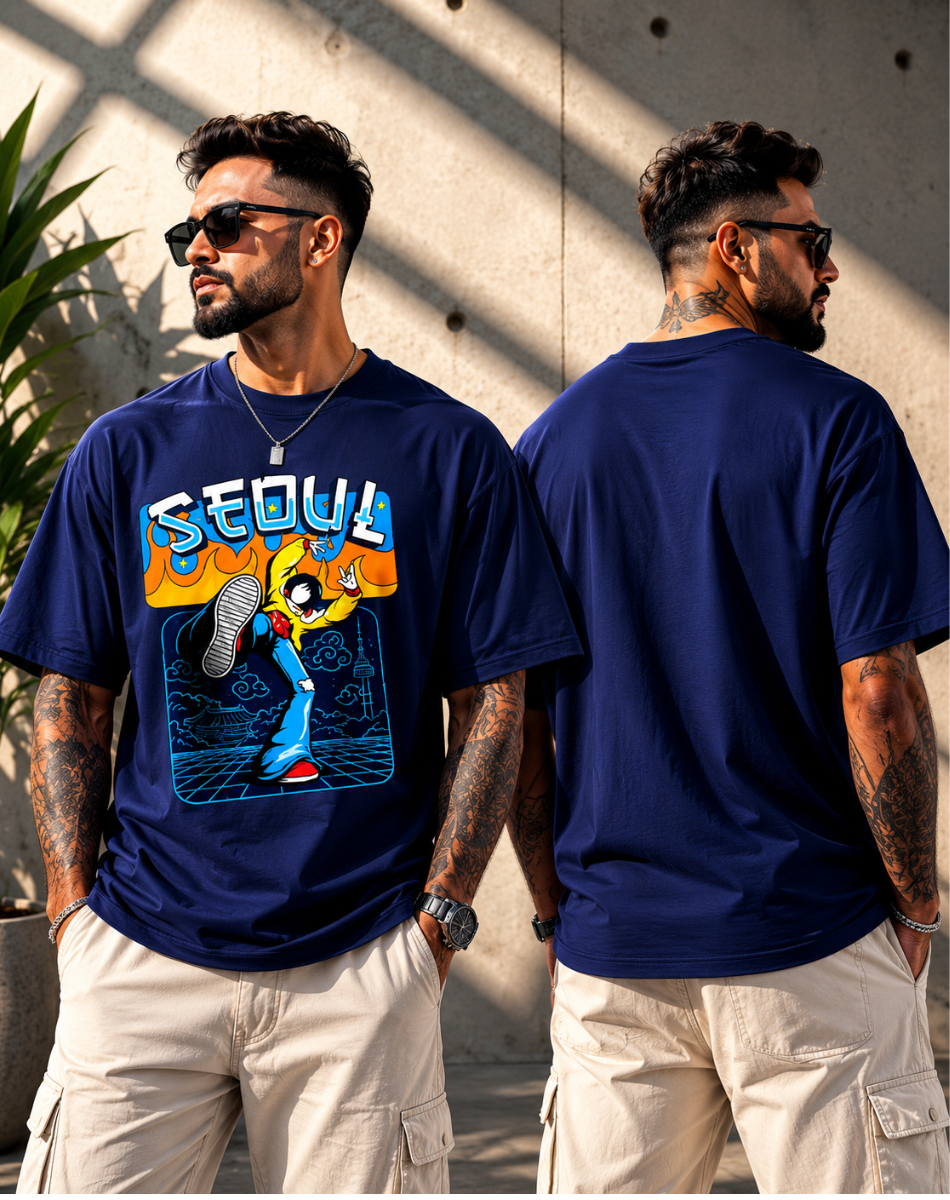 Men Oversized  sedul T-Shirt