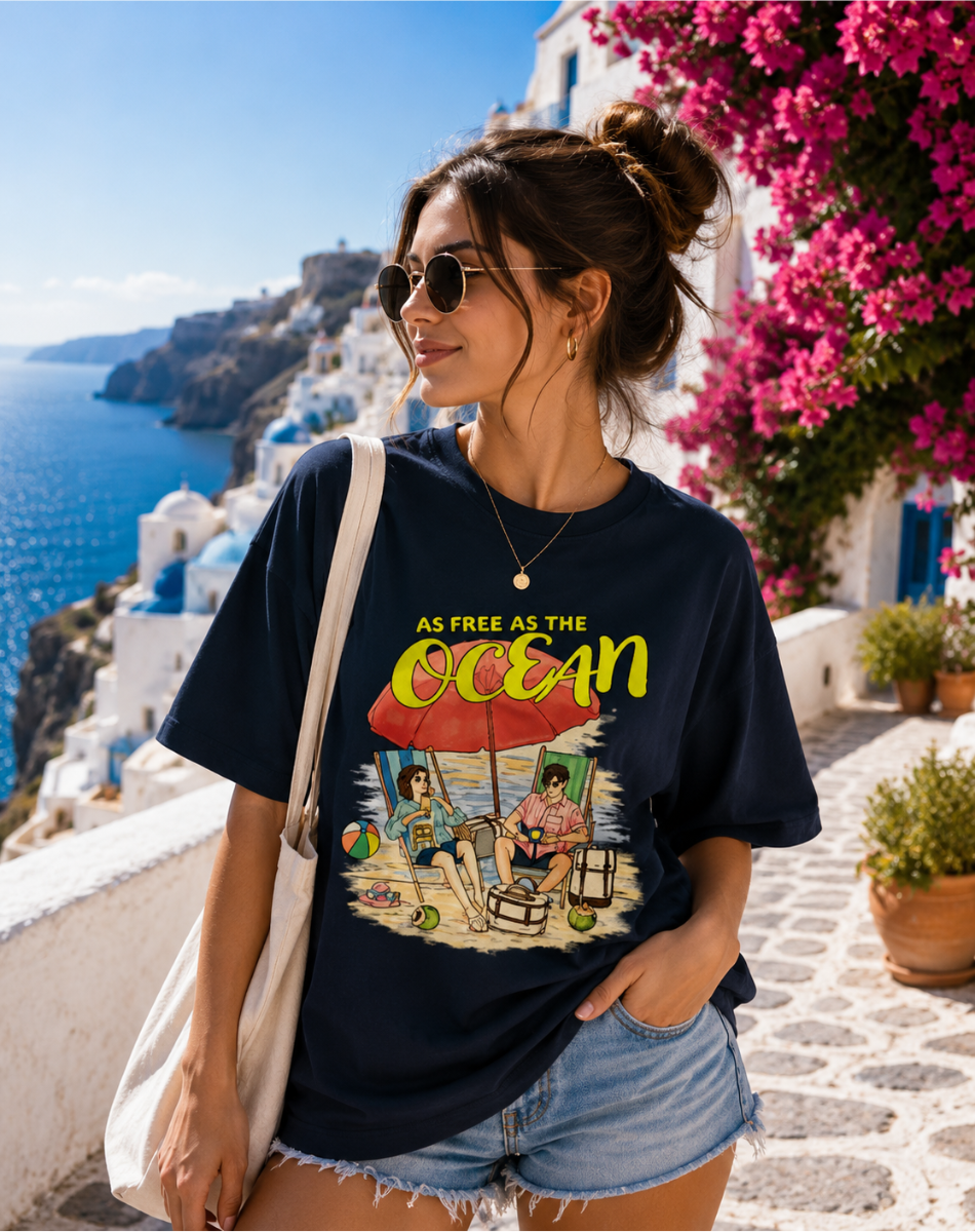 Women Ocean Terry Oversized Tee
