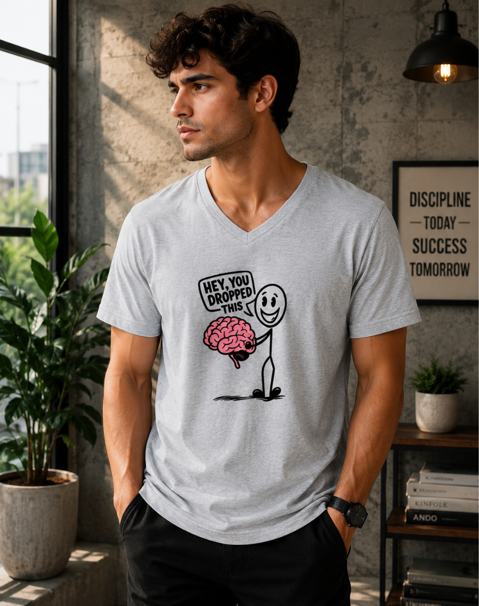 Men Hey You Drop THis V Neck T-Shirt
