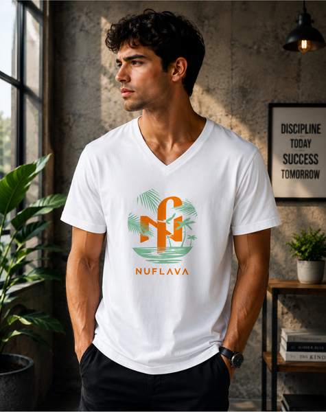 Men Nuflava V Neck T-Shirt