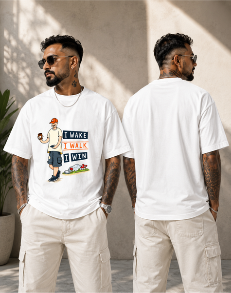 Men  i wake i walk i win Oversized T-Shirt
