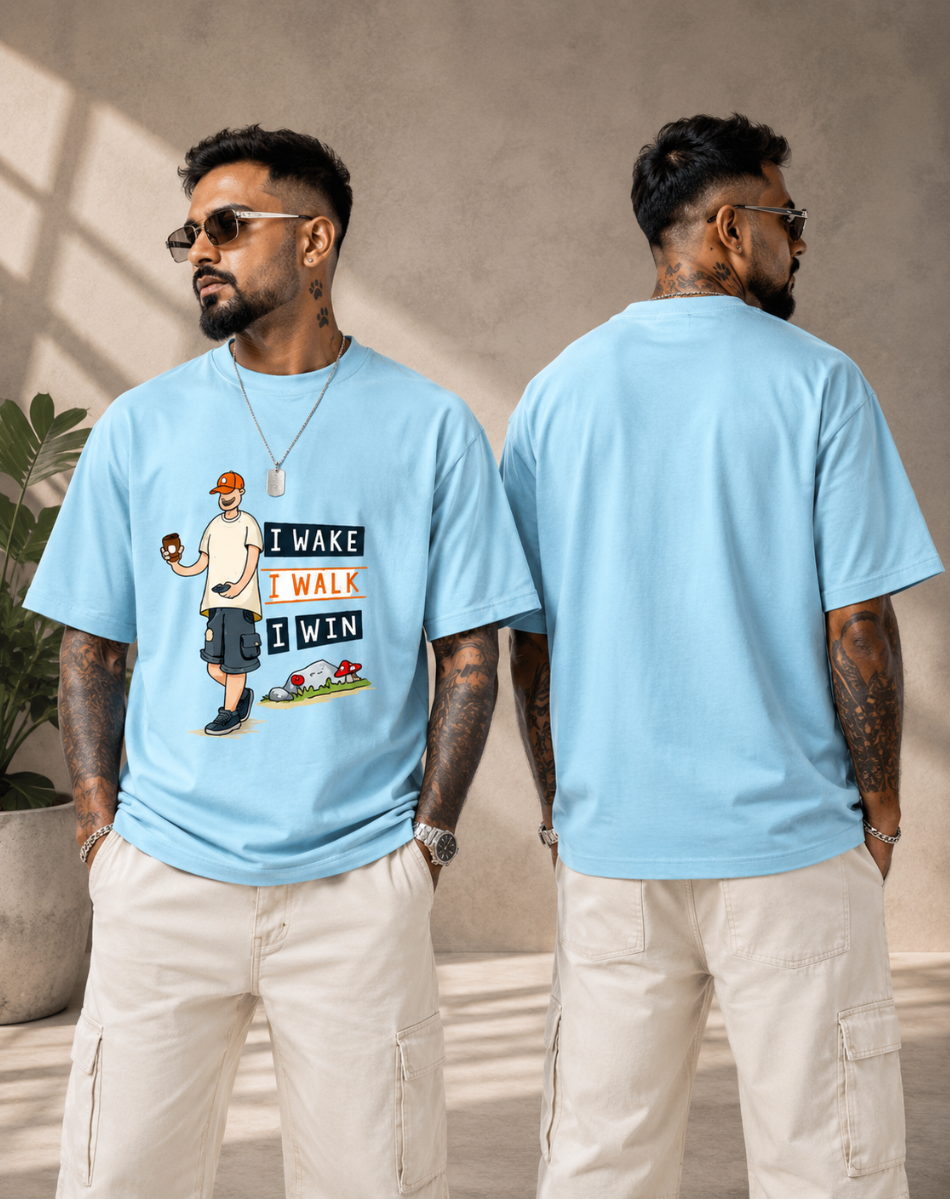 Men  i wake i walk i win Oversized T-Shirt