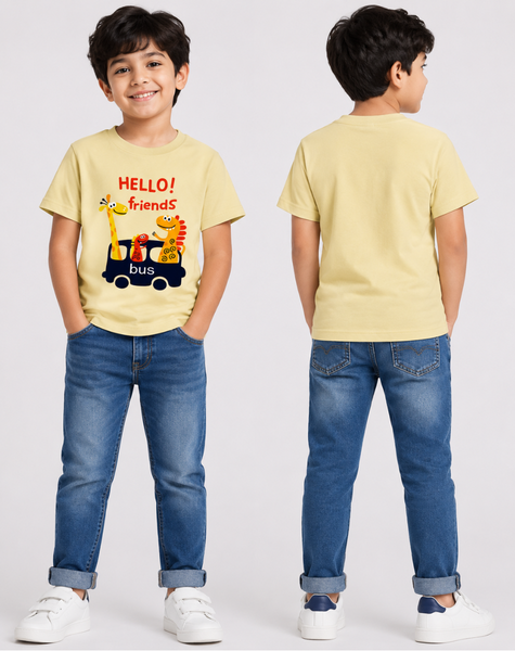 Boy's hello friends bus T-Shirt