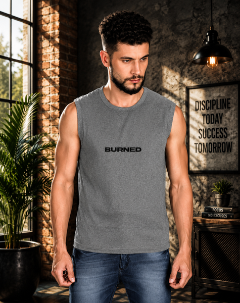 Men's Burned Sleeveless T-Shirt