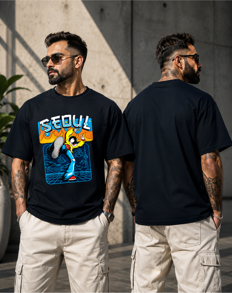 Men Oversized  sedul T-Shirt