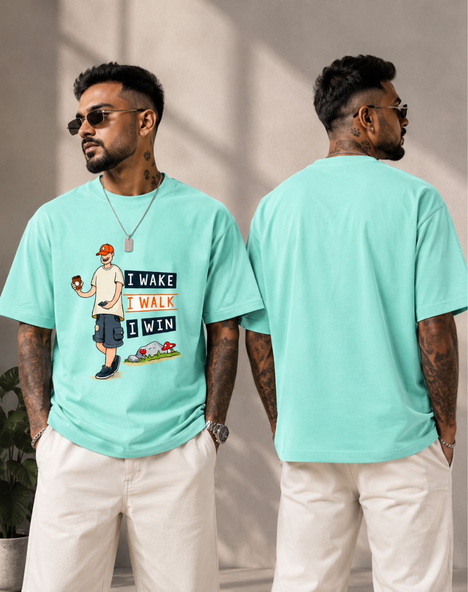 Men  i wake i walk i win Oversized T-Shirt