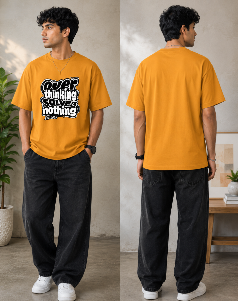 Men over thinking solve nothing T-Shirt