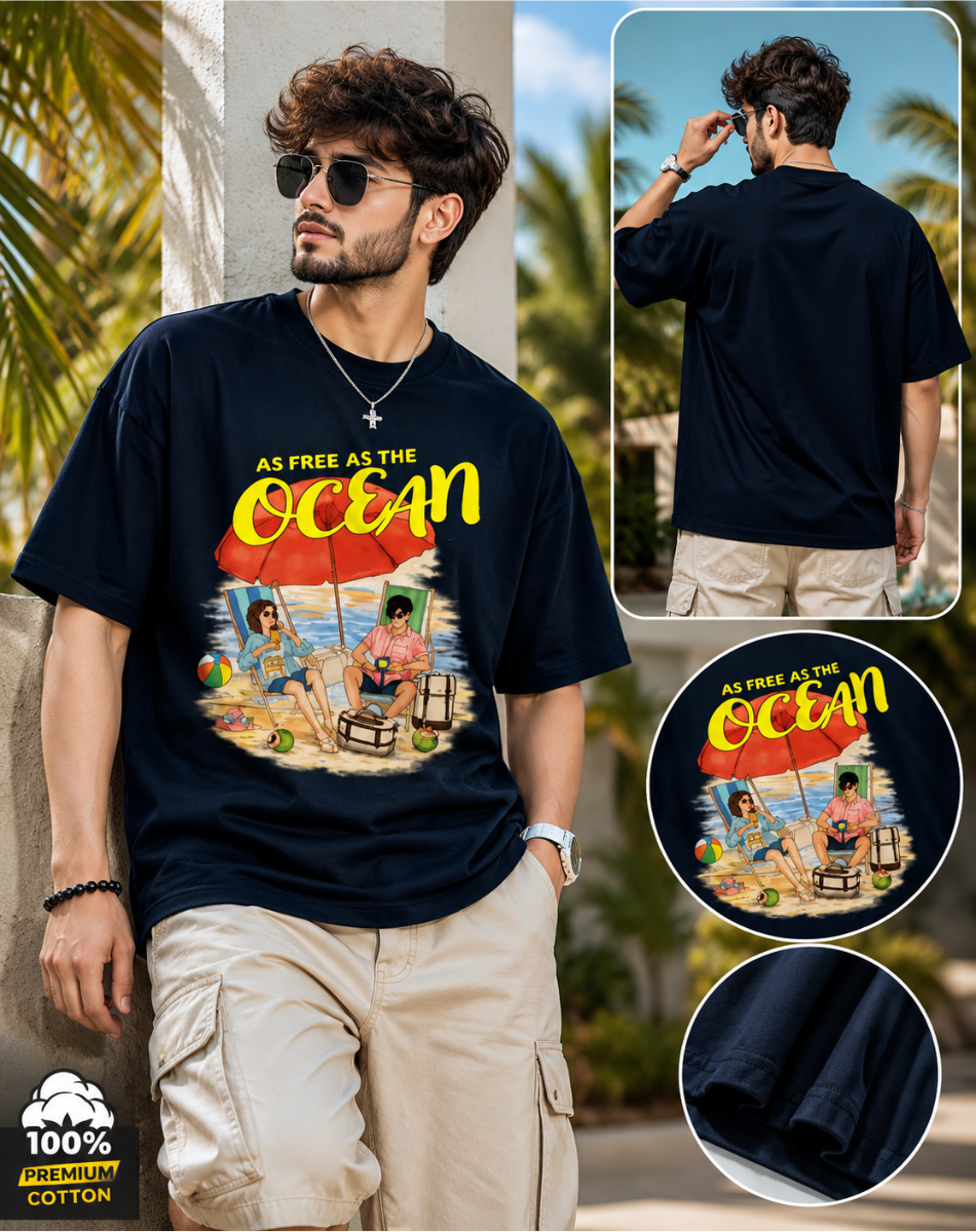 Men Terry Oversized Tee