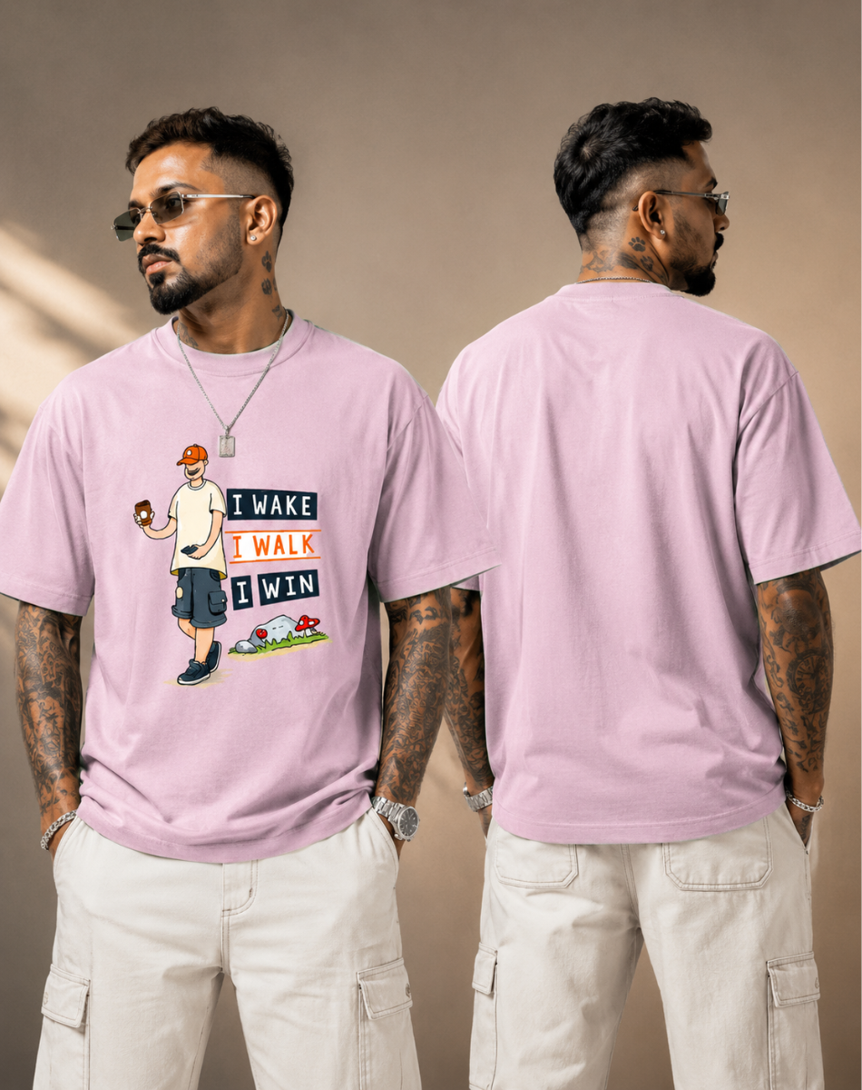 Men  i wake i walk i win Oversized T-Shirt