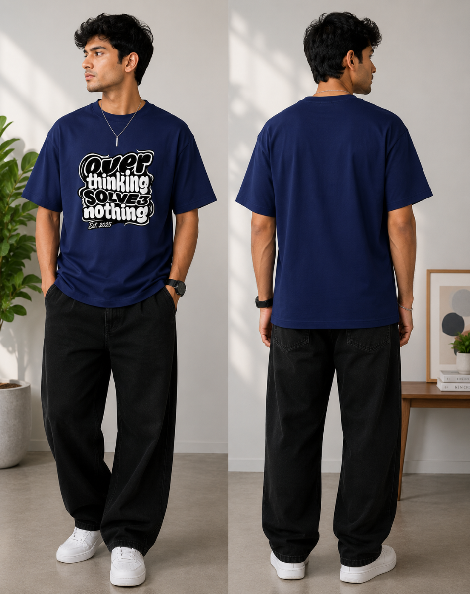 Men over thinking solve nothing T-Shirt