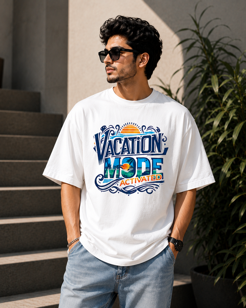 Men Vacation Mode Activated Oversize T-Shirt