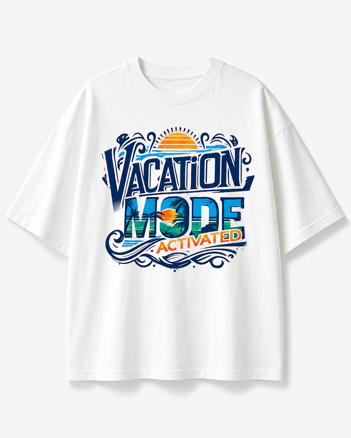 Men Vacation Mode Activated Oversize T-Shirt