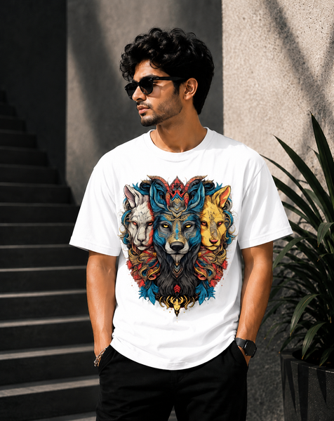 Men Wolf Addition T-shirt