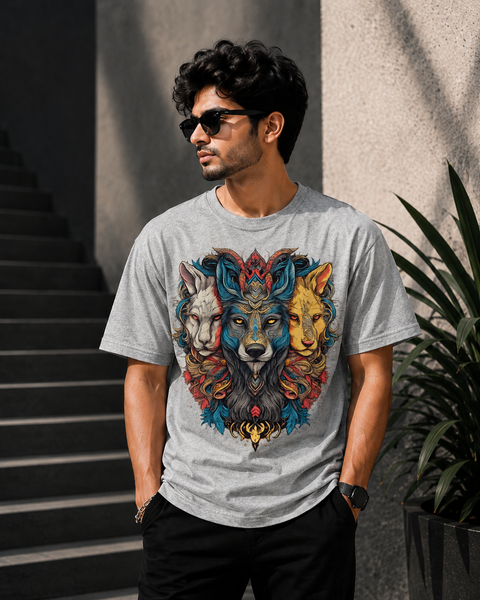 Men Wolf Addition T-shirt